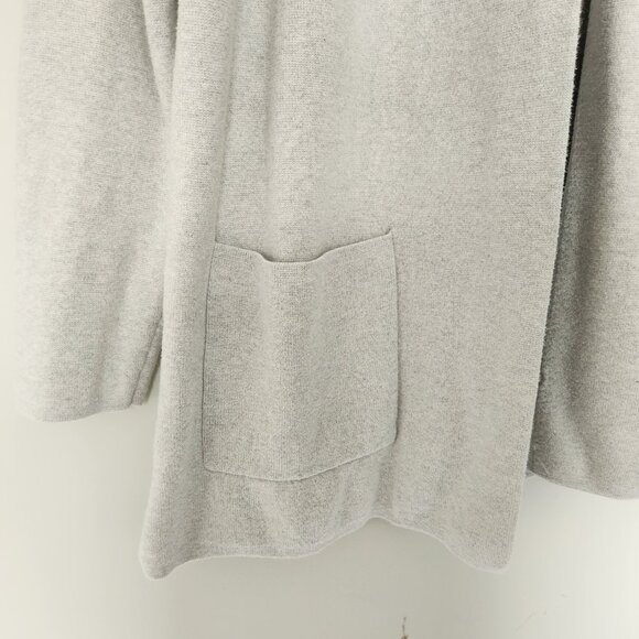 J. Crew Factory Chelsea Sweater Blazer 100% Cotton Light Grey Size Medium - Picture 4 of 7